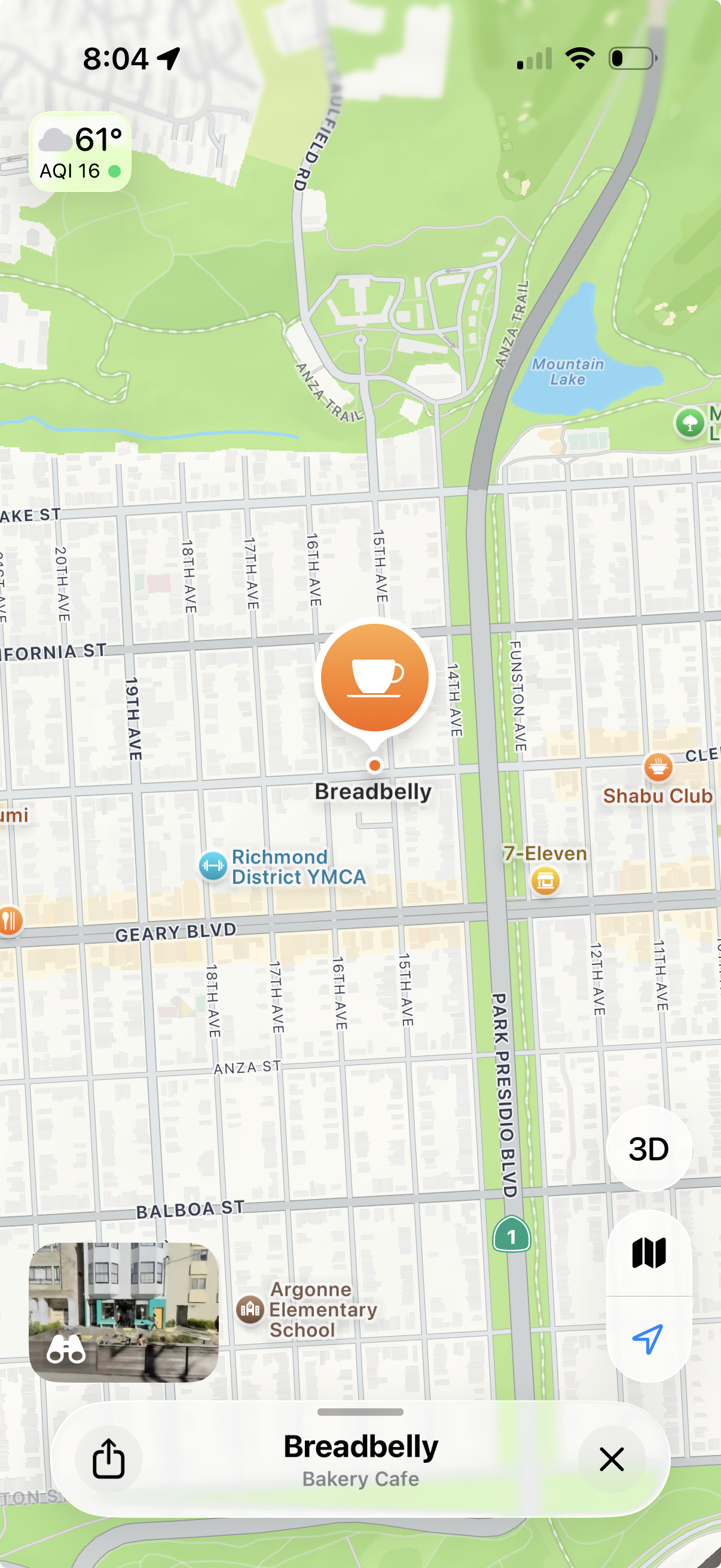 A place open in Apple Maps